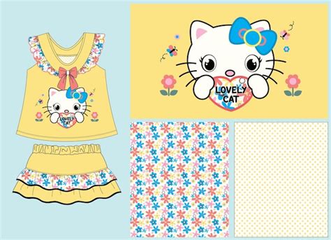 Premium Vector Clothes For Girls With Cute Pictures