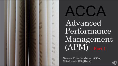 ACCA ADVANCED PERFORMANCE MANAGEMENT 2020 PART 1 APM P 5 FREE VIDEO