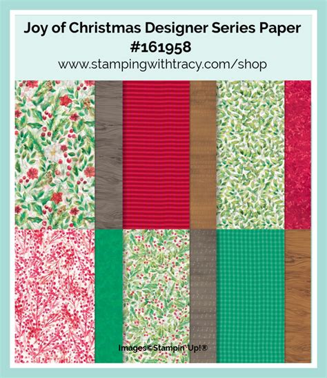 Stampin Up Joy Of Christmas Designer Series Paper Stamping With Tracy