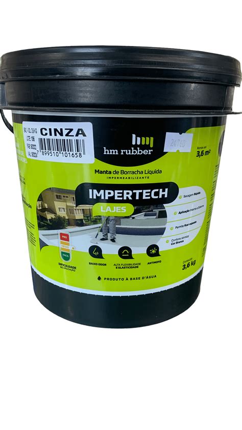 Impermeabilizante Impertech Laje Kg Hm Rubber Cinza Nortcalhas