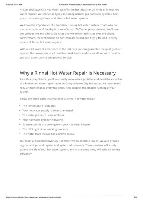 Ppt Rinnai Hot Water Repair Powerpoint Presentation Free Download