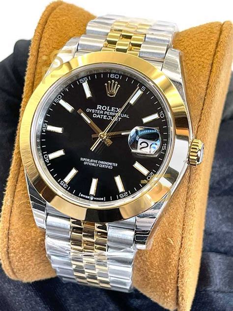 Rolex Datejust Sarı Altın Siyah Kadran Erkek Saati PashaSaat