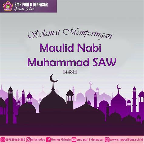 Selamat Memperingati Hari Maulid Nabi Muhammad Saw 1443h Smp Pgri 8 Denpasar