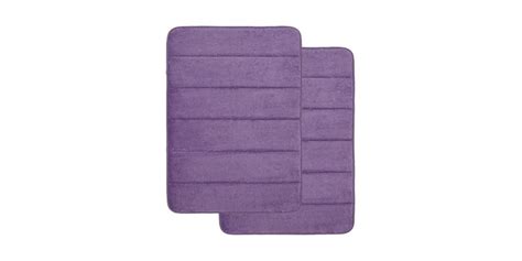 Luxury Home Memory Foam Plush Bath Mat 2PK