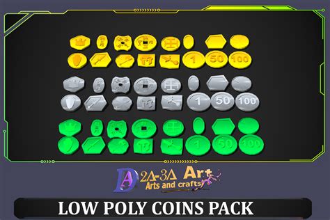 Low Poly Coins Package 3d Props Unity Asset Store