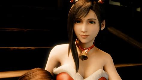 Final Fantacy 7 Remake Tifa Xmas Santa Claus Dress Costume Ff7 Remake Tifa Mod [4k] Youtube