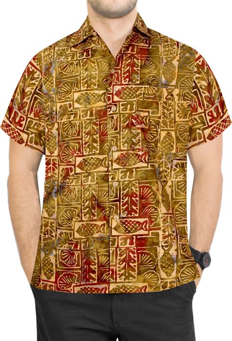 Happy Bay Mens Summer Beach Tropical Party Shirts Short Sleeve Button