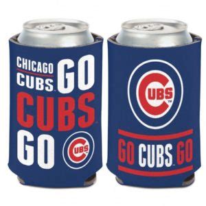 Chicago Cubs Oz Blue Slogan Can Cooler Holder Detroit Game Gear