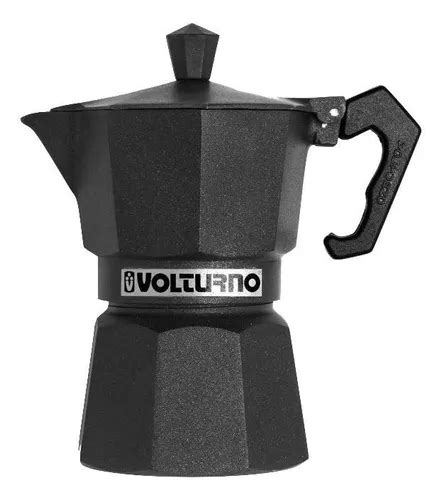 Cafetera Volturno Ebano Pocillos Manual Negra Italiana Mercadolibre