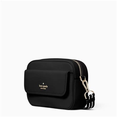 Kate Spade Bags Kate Spade Rosie Pebbled Leather Medium Flap Camera Crossbody Bag Black Nwt