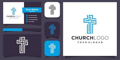 Premium Vector Abstract Symbol Cross Logo Template For Churches And