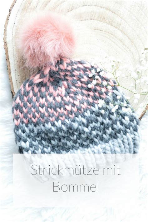 Einfache Strickmütze mit Bommel Mein gehäkeltes Herz Bommel machen