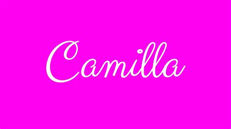 Learn How To Sign The Name Camilla Stylishly In Cursive Writing YouTube