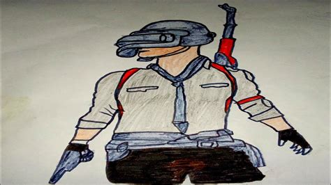 How To Draw Pubg Character Drawing Pubg Man From Pubg Game Youtube