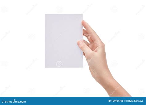 Empty Postcard In Hand Stock Image Image Of Female 154981795