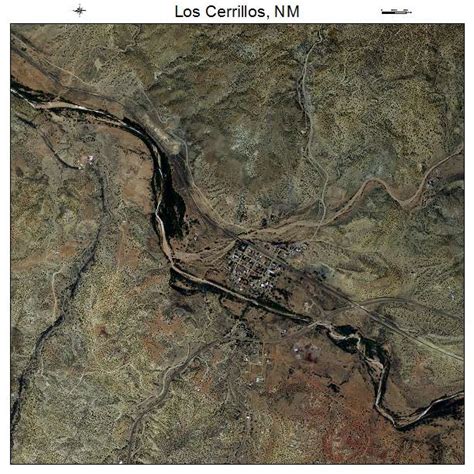 Aerial Photography Map of Los Cerrillos, NM New Mexico