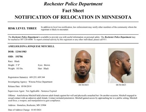 Level 3 Predatory Offender Moves Into The Rochester Area Local