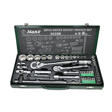 9655M 套筒扳手組 Socket Wrench Set 55入裝 1 2 Drive HansTools 台灣製造專業手工具