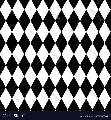 Black and white diamond pattern seamless pattern Vector Image