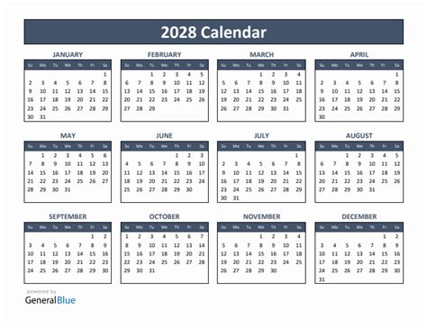 Free Calendars In Pdf Word Excel