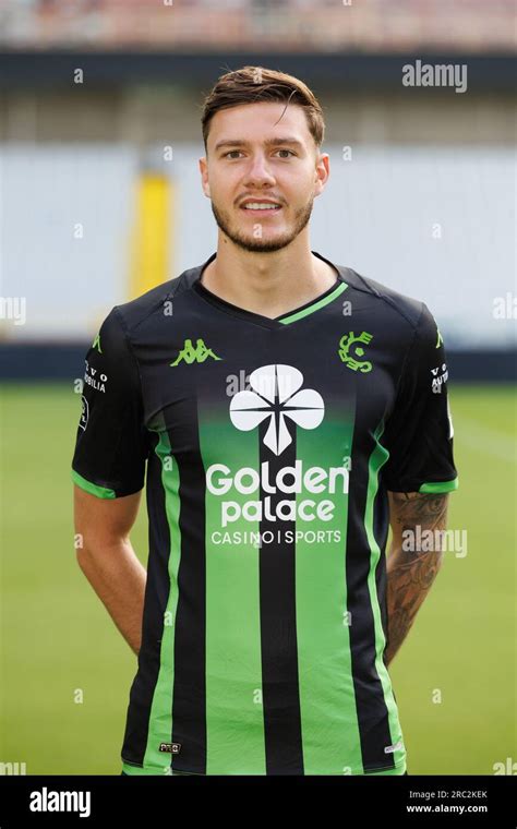 Brugge Belgium 12th July 2023 Cercle S Edgaras Utkus Poses For The