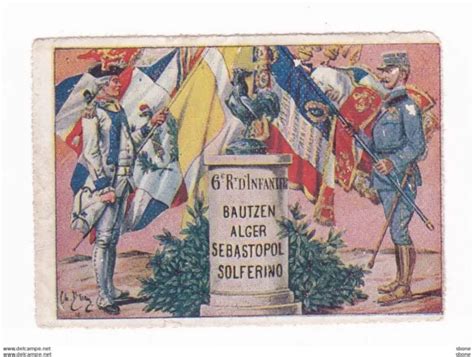 VIGNETTE MILITAIRE DELANDRE 6ème régiment d infanterie EUR 1 50