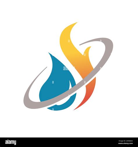 Hvac Business Company Heating And Cooling Logo Design Vector Stock