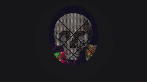 Wallpaper Skull ASCII Art Abstract Glitch Art 3840x2160 ShockTea