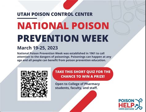 National Poison Prevention Week College Of Pharmacy Announcement Board