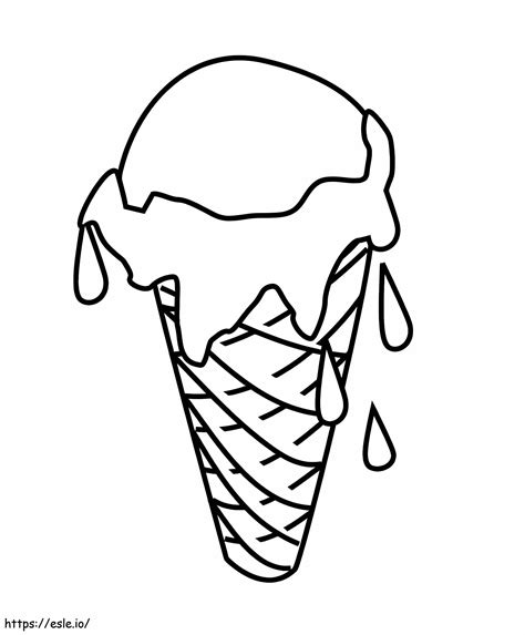 Ice Cream Melts Coloring Page