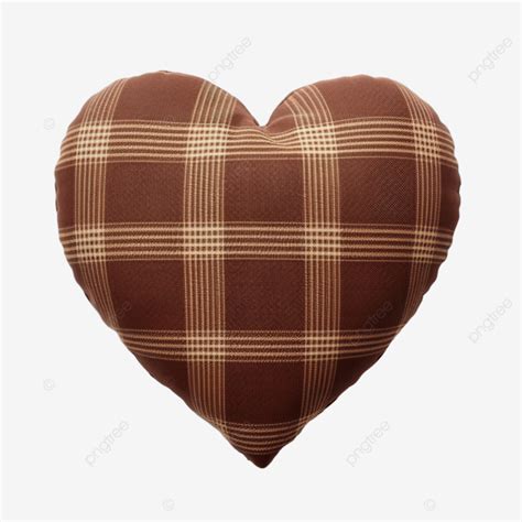 Plaid Brown Heart Paper Plaid Love Png Transparent Image And Clipart