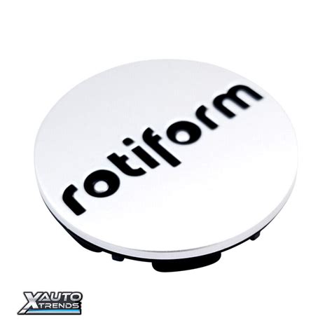 Rotiform 236 Snap In Wheel Center Cap Gloss Silvermatte Black Logo