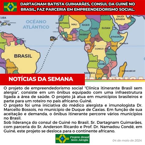 Parceria Entre O Projeto Brasil Sem Alergia E A Rep Blica Da Guin