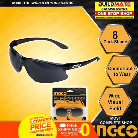 INGCO Safety Goggles Dark Shade HSG06 BUILDMATE IHT Lazada PH