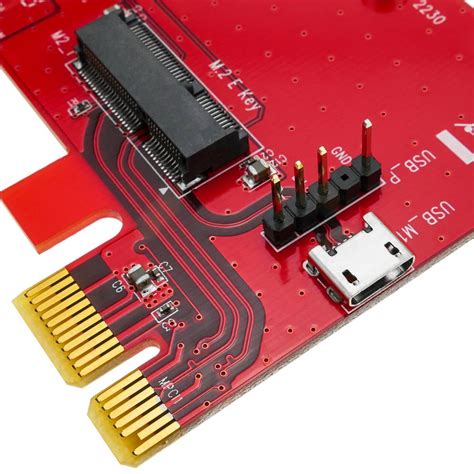 PCIe Karte Zu NGFF M 2 E Key Mit USB Anschluss Cablematic