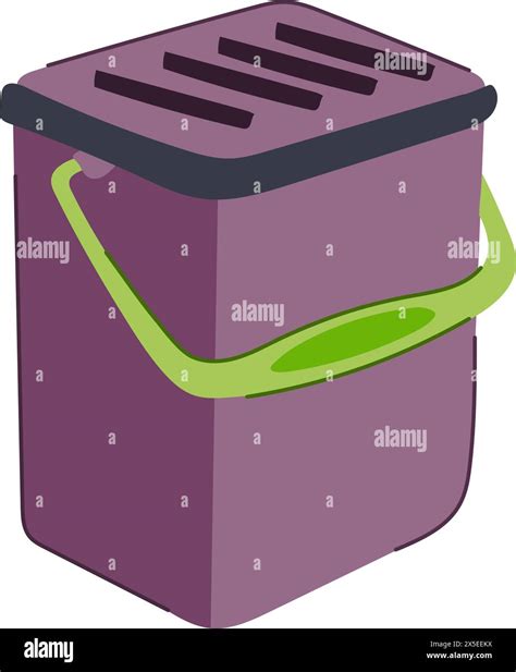 Garbage Compost Bin Cartoon Vector Illustration Stock Vector Image