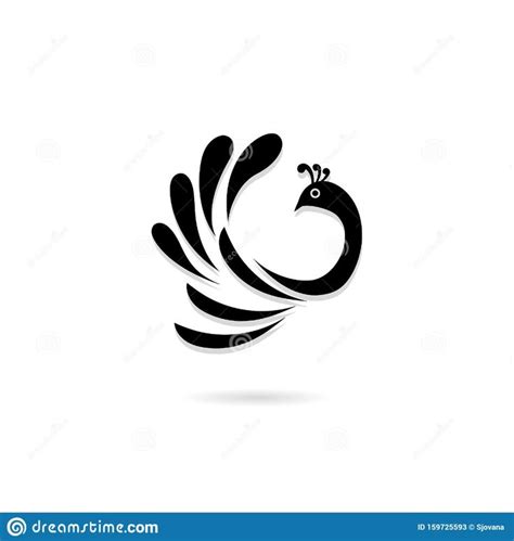 Peacock Vector Black And White