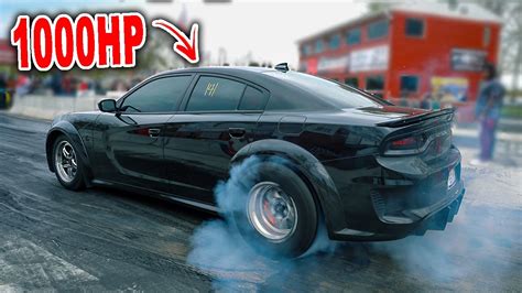 Modified Charger Hellcat Goes Drag Racing And Breaks Youtube