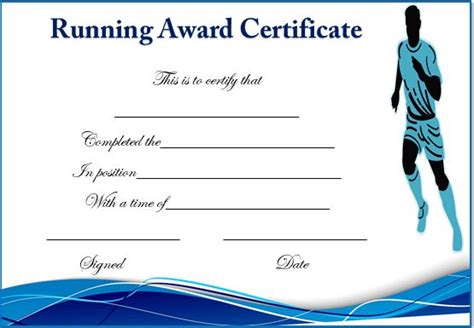 Running Certificates Templates Free Templates Example Templates