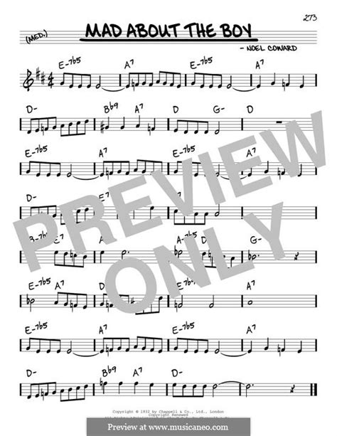 Mad About the Boy by N. Coward - sheet music on MusicaNeo