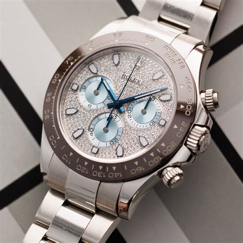 Rolex Platinum Daytona Ref With Pave Diamond Dial Rolex