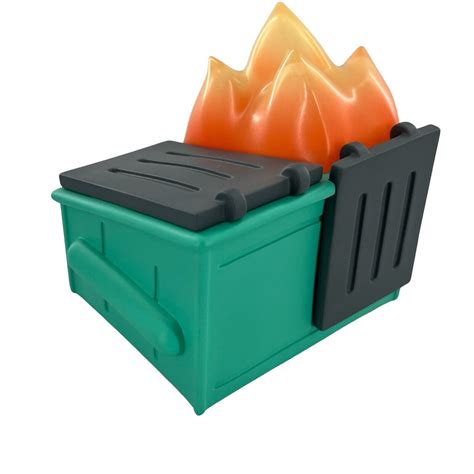 100 Soft Dumpster Fire Vinyl Figure Original Green Ebay