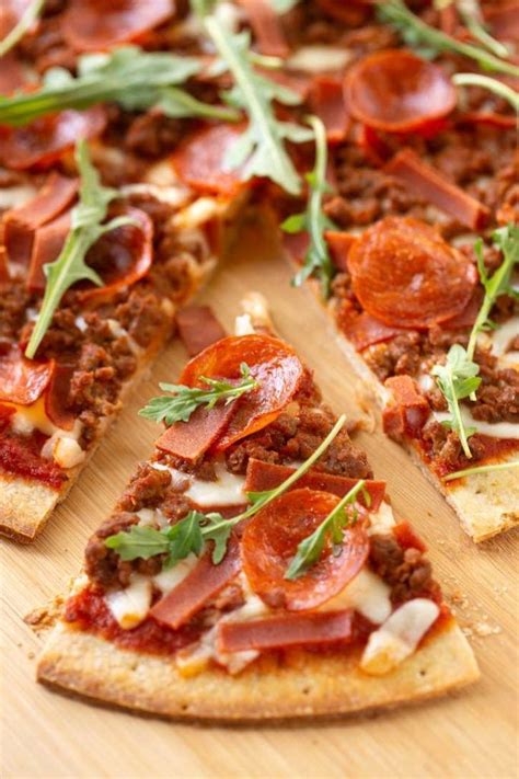 Vegan Meat Lovers Pizza Made With Plant Based Proteins