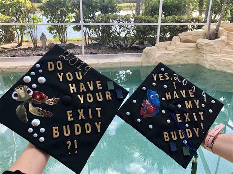 Finding Nemo Exit Buddy Graduation Caps | Disney graduation cap ...