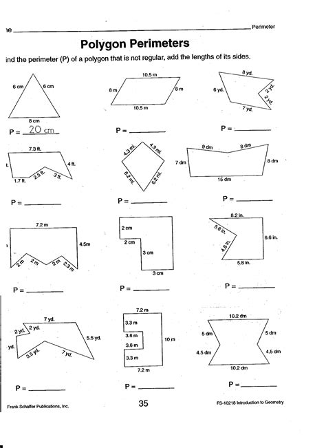 10 Area And Perimeter Polygons Worksheet Free Pdf At