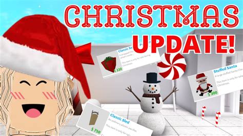 Bloxburg Christmas Update Christmas Decorations Youtube