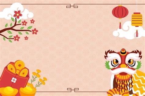 Free Vector Flat Chinese New Year Background In Chinese New