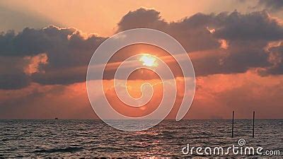 Sunrise With Sunray Over The Sea Stock Footage Video Of Fast Dawn