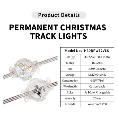 Ucs Rgbw Led Pixel Aluminum Track Point Lights Mm V Ip