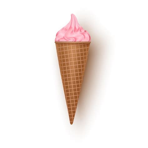 Helado Con Cono De Galleta Ilustraci N Vectorial Vector Premium